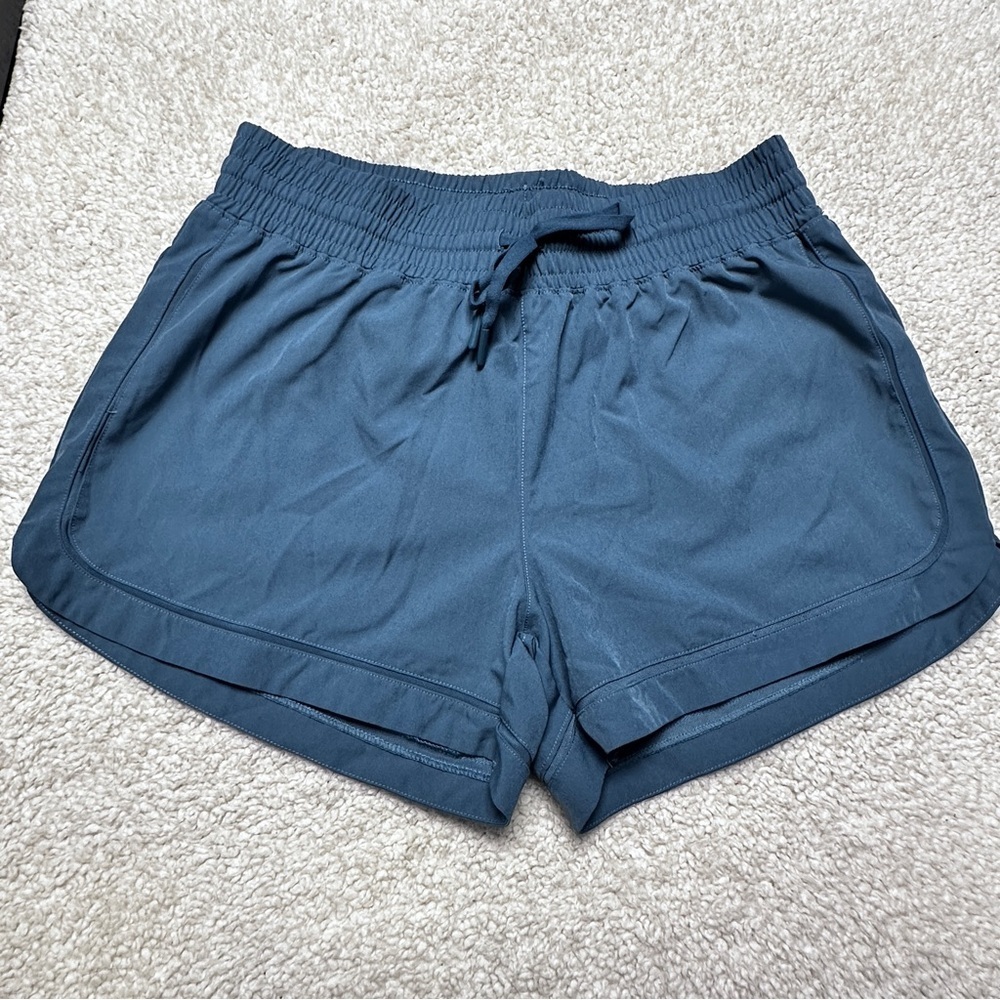 MPG LINED TEAL RUNNING SHORTS, SPORTS Adjustable Drawstring Waist, size Med